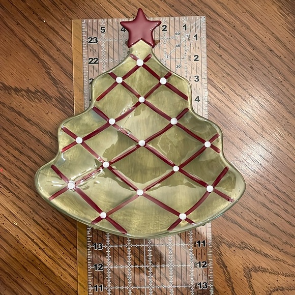 Pottery Barn Seasons Greetings Christmas tree plate - Picture 11 of 12